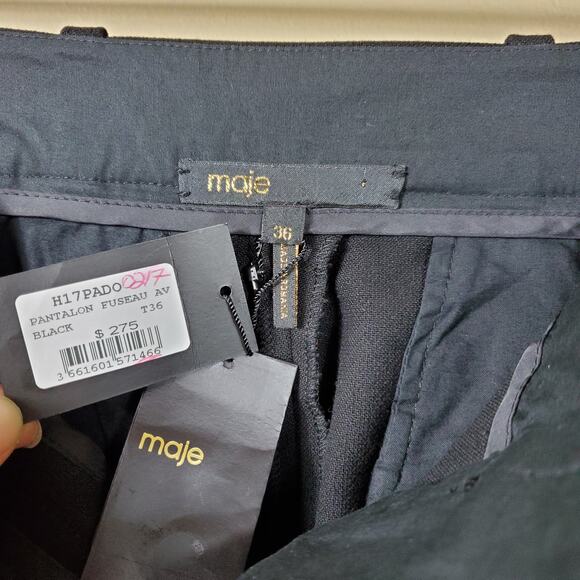 Maje Pado gabardine trousers stirrup IT 36/ US 6 - Picture 9 of 11